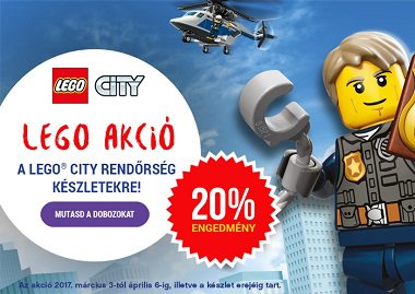 LEGO City készletek 20% kedvezménnyel!