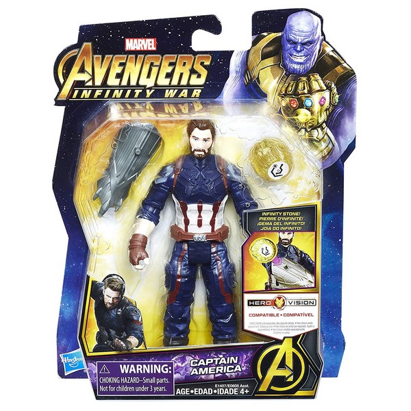 Avengers 15 cm-es figura+kieg Amerika Kapitány