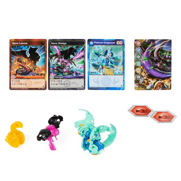 Bakugan Diecast indítsd el Labda Dragonoid Nanosledge Nanolancer