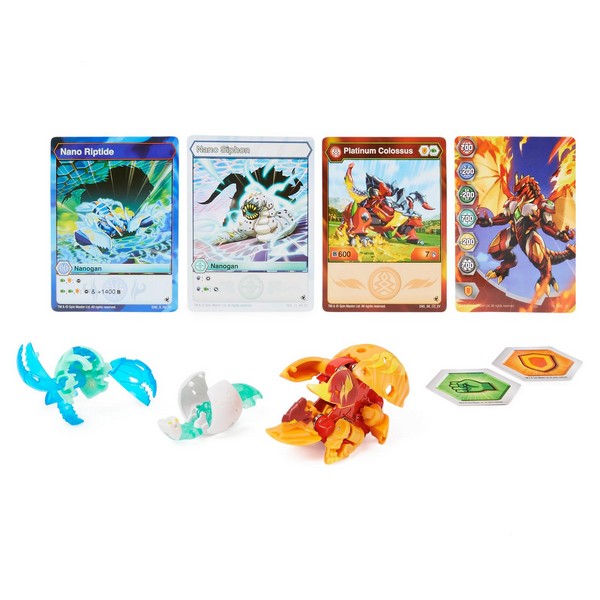 Bakugan Diecast Indítsd el labda Colossus narancs, Nano Riptide