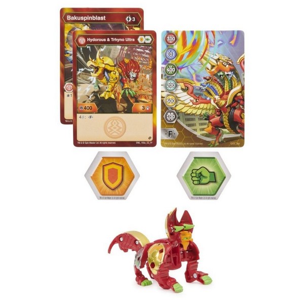 Bakugan S2 Ultra labda Hydrous x Trhyno piros