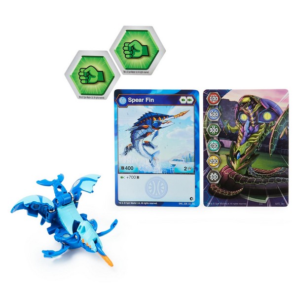 Bakugan S3 Alap labda Spear Fin kék-világoskék