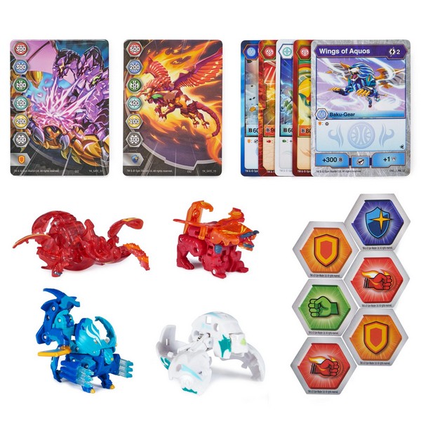 Bakugan S5 Legends kollekció Cycloid,Arcleon, Nillious, Hydorous