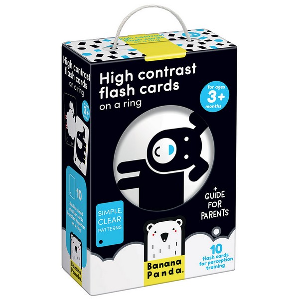 Banana Panda Kontrasztos Kártyák Karikán (3m+)