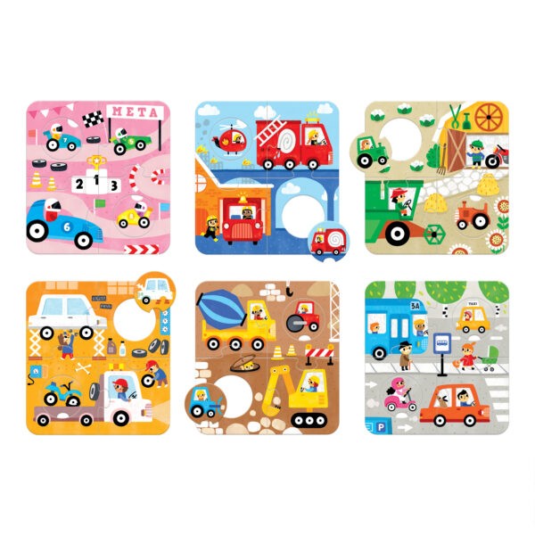 Banana Panda Párosító Puzzle Játék - Járművek