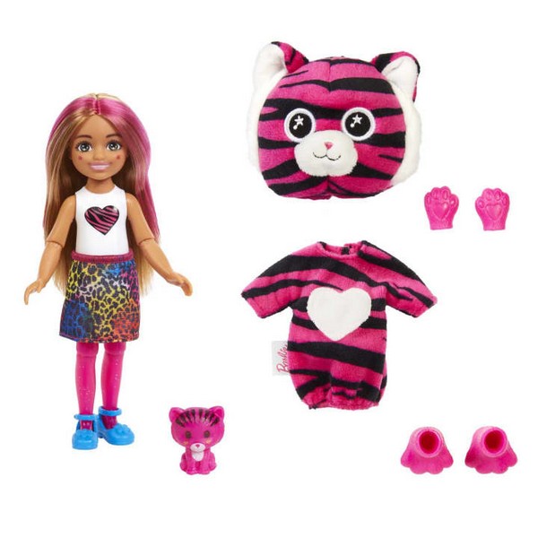 Barbie Chelsea Cutie Reveal Meglepetés Baba Tigris