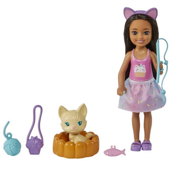 Barbie Chelsea És Kiskedvence Szett Cicával