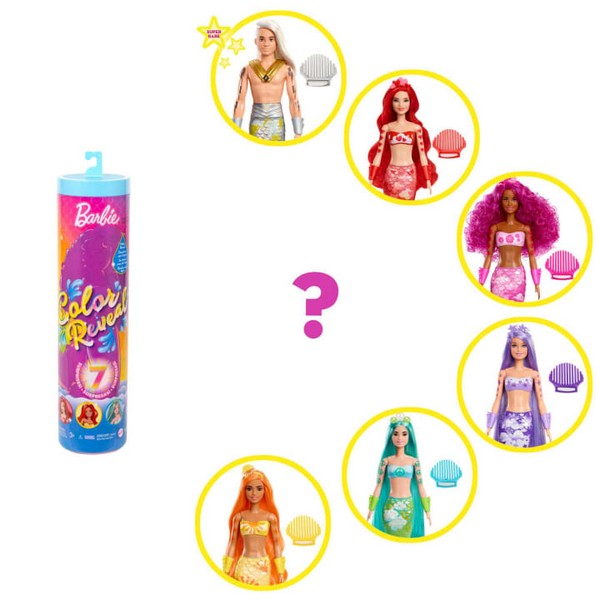 Barbie Color Reveal Baba Szivárványsellő