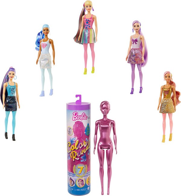 Barbie Color Reveal Meglepetés Baba 5. Sorozat - Csillámvarázs