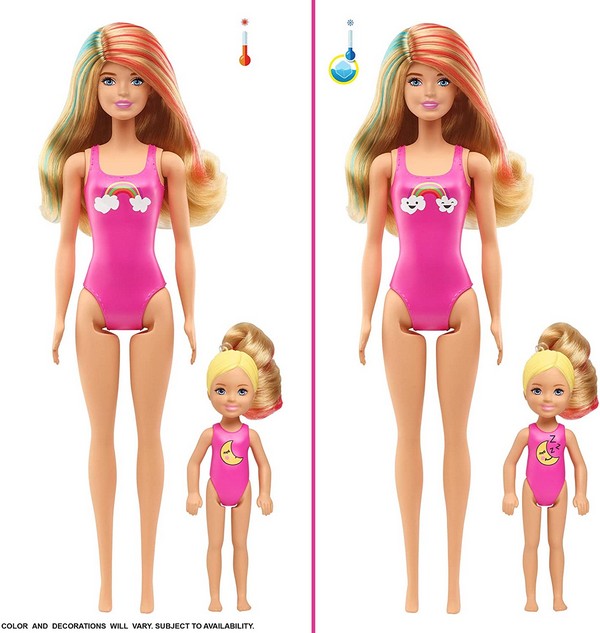 Barbie Color Reveal Pizsiparty Barbie és Chelsea babával