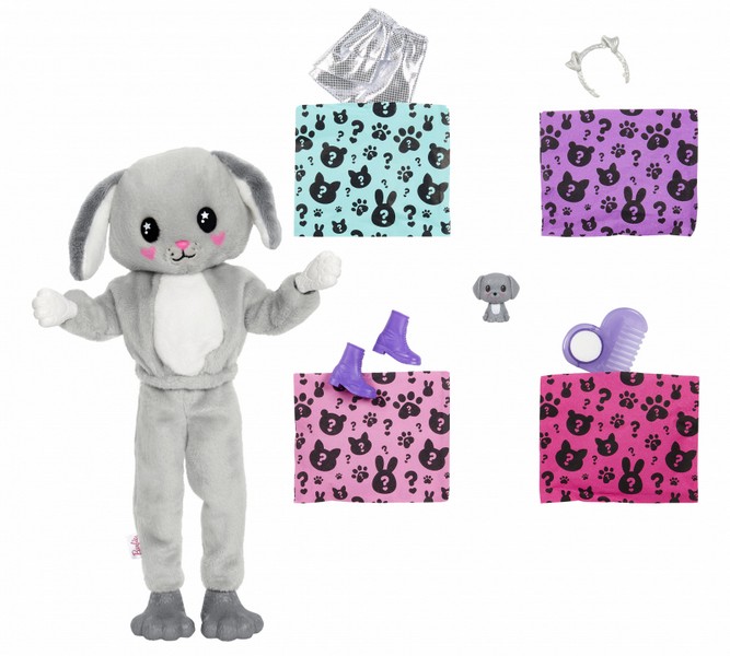 Barbie Cutie Reveal Meglepetés Baba Szürke Kutya (1. Sorozat)