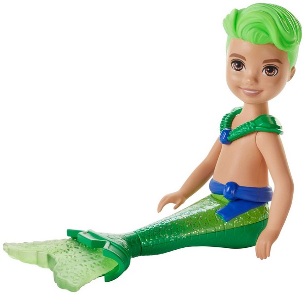 Barbie Dreamtopia Chelsea sellő Zöld hajú fiú