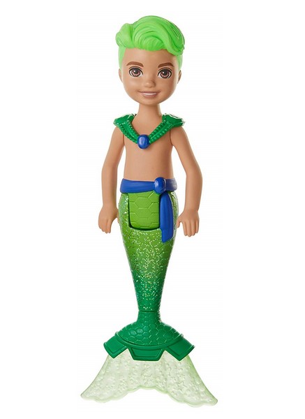 Barbie Dreamtopia Chelsea sellő Zöld hajú fiú
