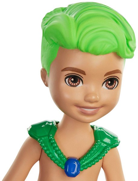 Barbie Dreamtopia Chelsea sellő Zöld hajú fiú