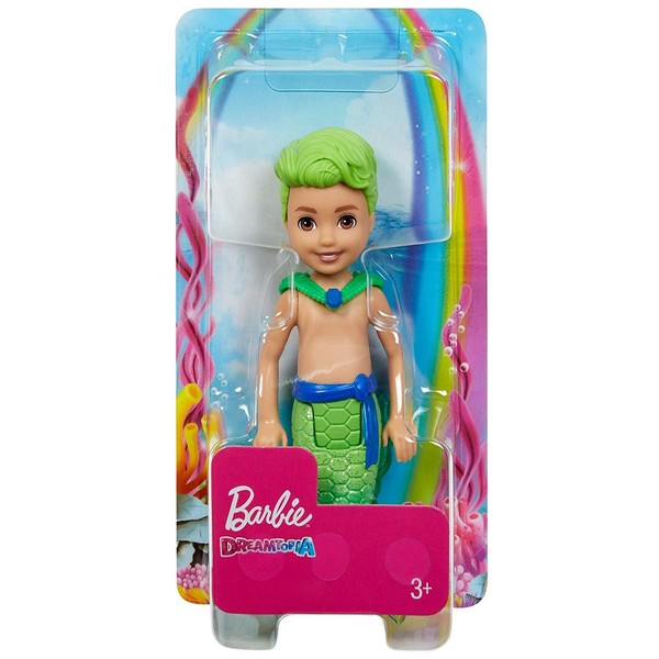 Barbie Dreamtopia Chelsea sellő Zöld hajú fiú