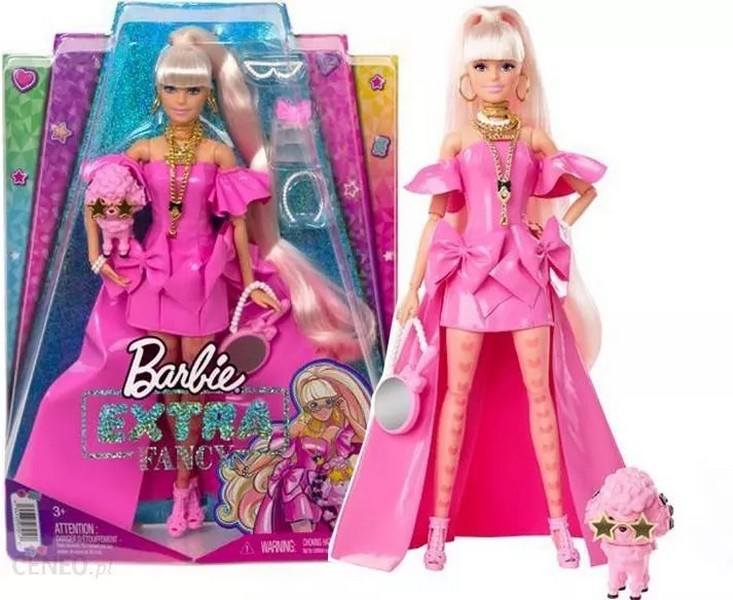 Barbie Extra Fancy Prémium Baba - Rózsaszín ruhás