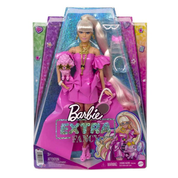 Barbie Extra Fancy Prémium Baba - Rózsaszín ruhás