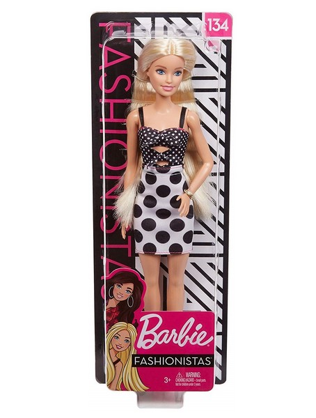 Barbie Fashionista Bnők - Pöttyös ruhában (134)