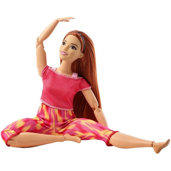 Barbie Hajlékony Jógababa Rózsaszín Ruhában
