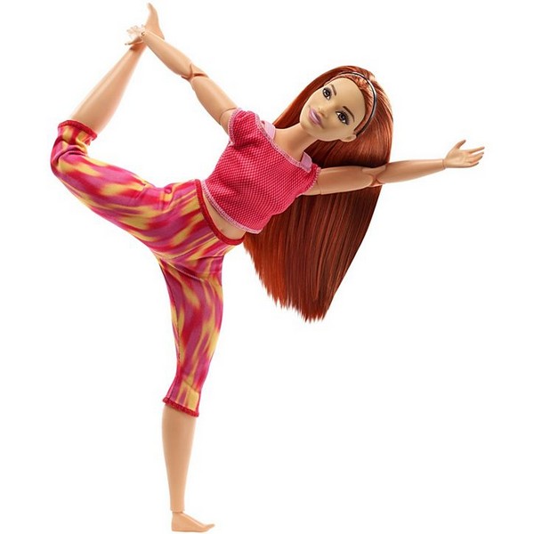 Barbie Hajlékony Jógababa Rózsaszín Ruhában