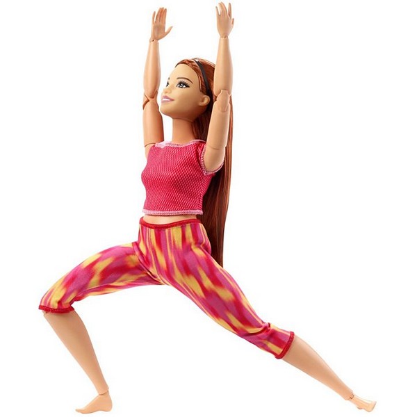 Barbie Hajlékony Jógababa Rózsaszín Ruhában