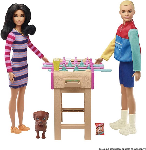 Barbie Kerti Játékszett Kisállattal Csocsó Asztal