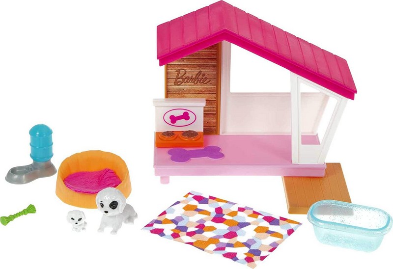 Barbie Kerti Játékszett Kisállattal Kutyaház