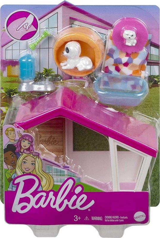 Barbie Kerti Játékszett Kisállattal Kutyaház