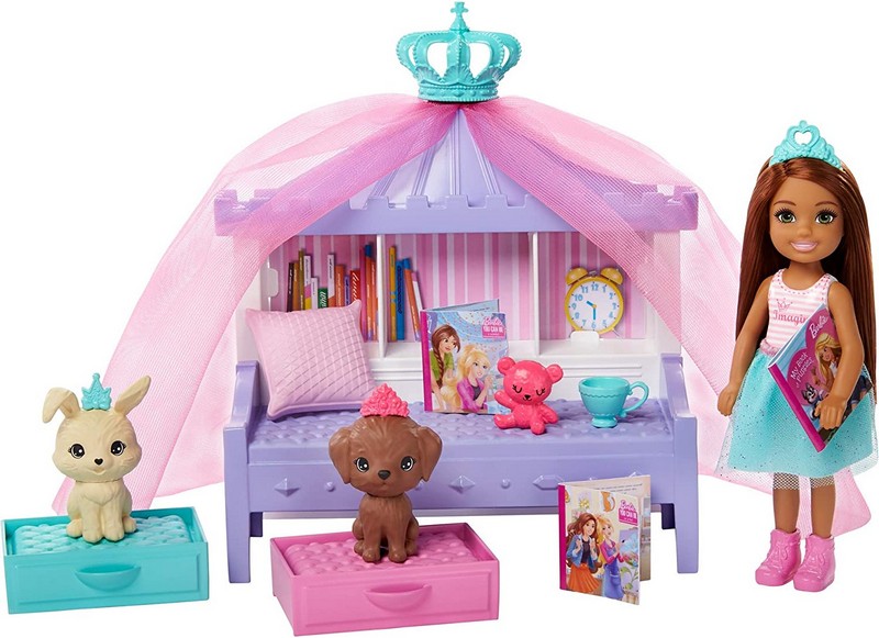 Barbie Princess Adventure Chelsea hercegnő játékszett Barna hajú