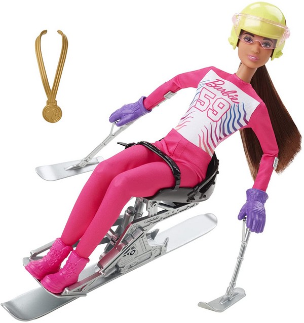 Barbie Téli Olimpia Baba Paralimpikon Síelő Lány