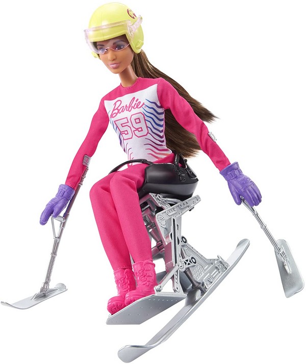 Barbie Téli Olimpia Baba Paralimpikon Síelő Lány