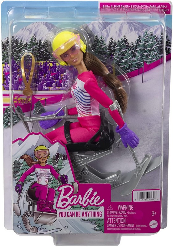 Barbie Téli Olimpia Baba Paralimpikon Síelő Lány