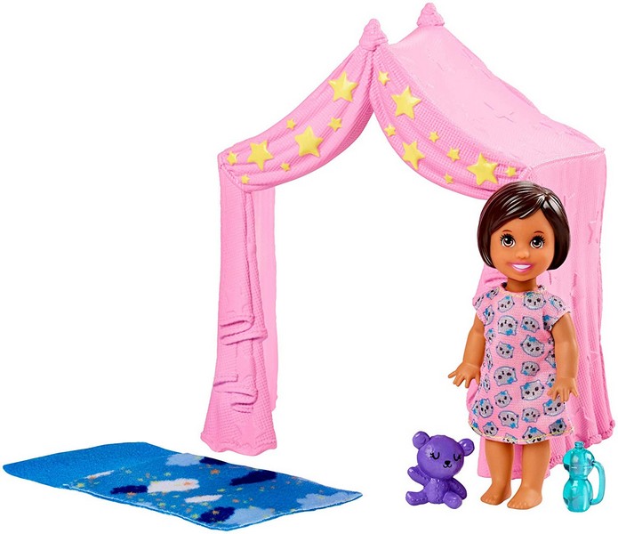 Barbie bébiszitter kiegészítő szett Pizsama parti