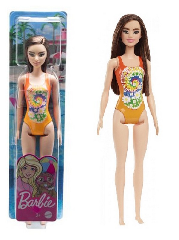 Beach Barbie - Barna, Narancs Ruhás