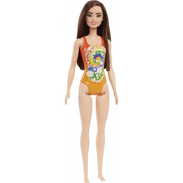 Beach Barbie - Barna, Narancs Ruhás