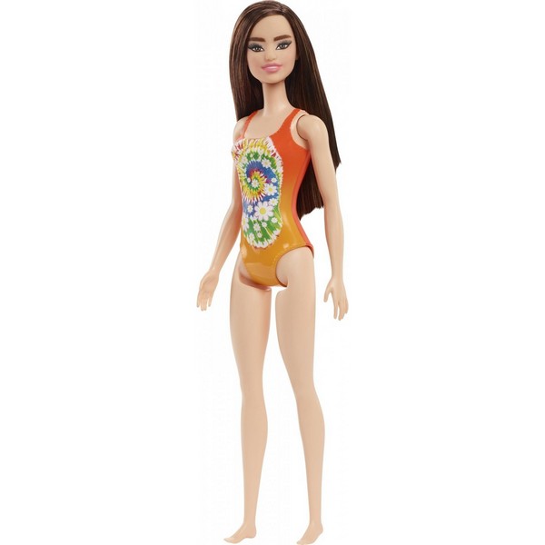 Beach Barbie - Barna, Narancs Ruhás