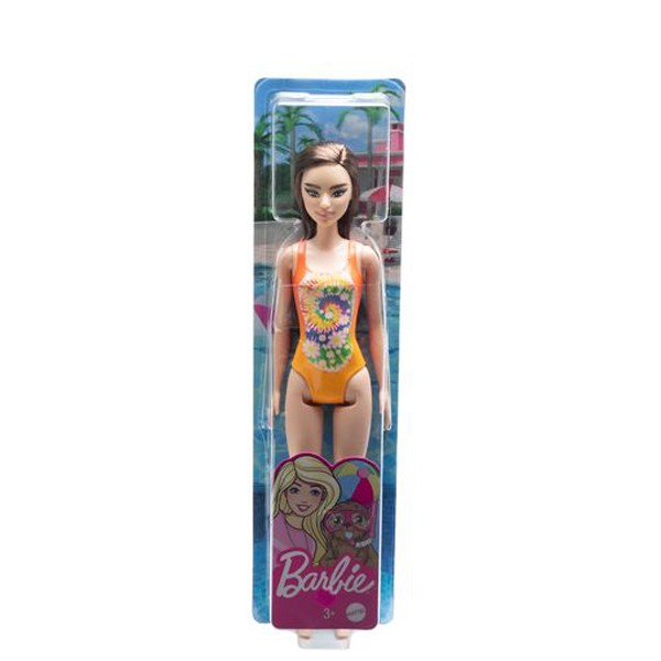 Beach Barbie - Barna, Narancs Ruhás