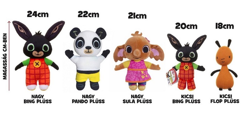 Bing és barátai plüss nagy Pando 22 cm
