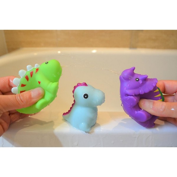 Buddy &amp; Barney Fürdőjáték Világító Spriccelő Dínó 3 db-os