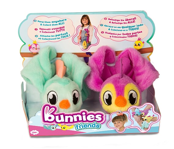 Bunnies madár barátok párban Lila és Zöld