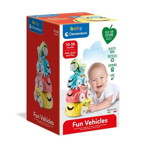 Clementoni Baby Járműves toronyépítő játék