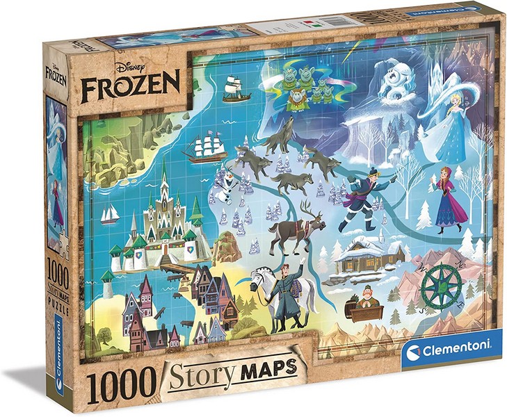 Clementoni Puzzle 1000 db Disney Maps - Jégvarázs