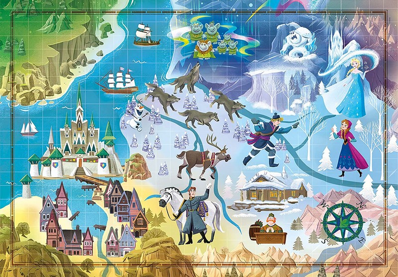 Clementoni Puzzle 1000 db Disney Maps - Jégvarázs