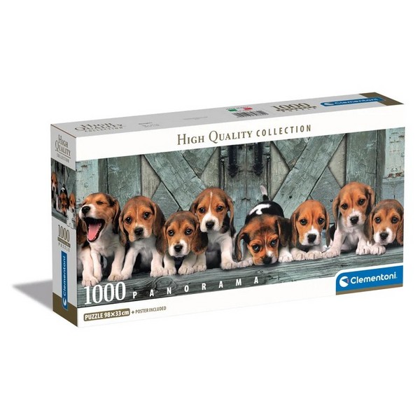 Clementoni Puzzle 1000 db Panorama - Beagles (kompakt doboz)