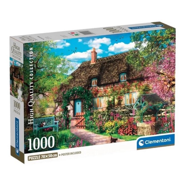 Clementoni Puzzle 1000 db HQC - The Old Cottage (kompakt doboz)