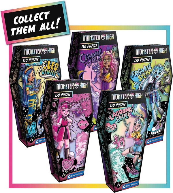 Clementoni Puzzle 150 db - Monster High Koporsó Draculaura