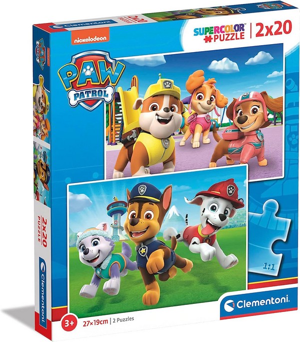 Clementoni Puzzle 2x20 db Supercolor - Mancs őrjárat