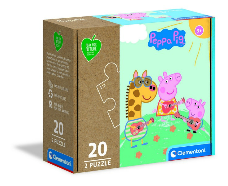 Clementoni Puzzle 2x20 db-os Play for future - Peppa malac