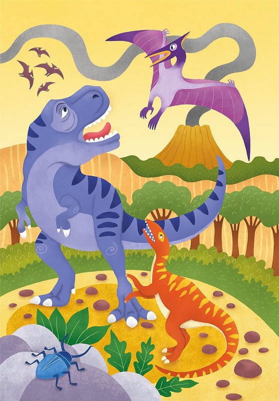 Clementoni Puzzle 3X48 db Supercolor - Noli Dinosaurs