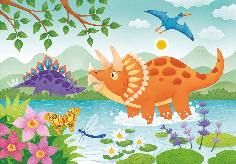Clementoni Puzzle 3X48 db Supercolor - Noli Dinosaurs